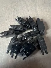 LEGO 30386 Black Hinge Brick 1x2 Locking 1 & 2 Finger(s) Vertical End 11 Pieces