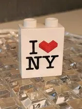 LEGO Rare Duplo, Brick w/ I 'Brick' New York 2010 Promotional Giveaway I LOVE NY