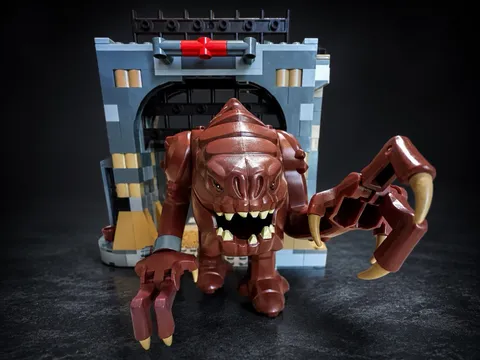 LEGO Star Wars 75005 Rancor Pit COMPLETE BUILD w/ Rancor Missing Minifigures