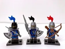LEGO Castle Black Falcon Knights Minifig Set Of 3.