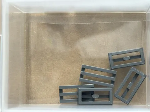 LEGO Parts - Dark Bluish Gray Tile 1 x 2 Grille - No 2412b - QTY 5