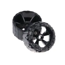 2x LEGO Hard Plastic Wheel 37x22 5 Spokes Black Pin Hole Ninjago 6413638 2148
