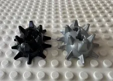 LEGO Large Figure Weapon, Spiked Ball Half with 2 Axle Holes 54177