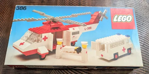 LEGO LEGOLAND: Air Ambulance 386-Vintage 1976-Partial Set