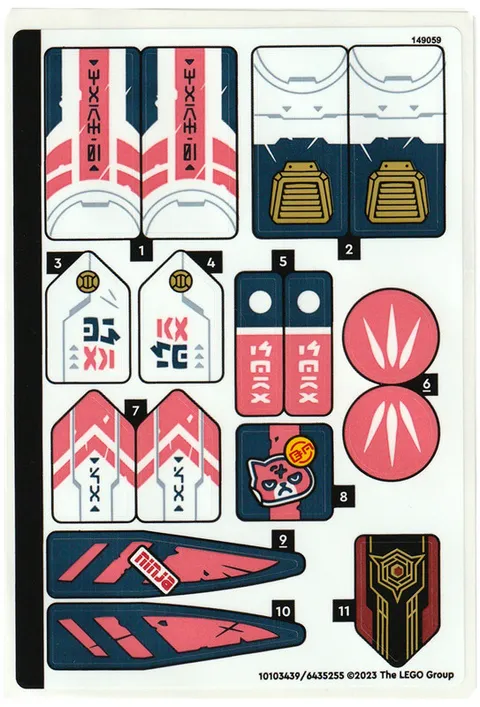 LEGO STICKER SHEET 71792 SORA'S TRANSFORMING MECH BIKE RACER from set New