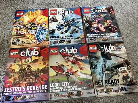 Lego Club Magazine - Entire 2016 Magazine Collection - Lot of 6
