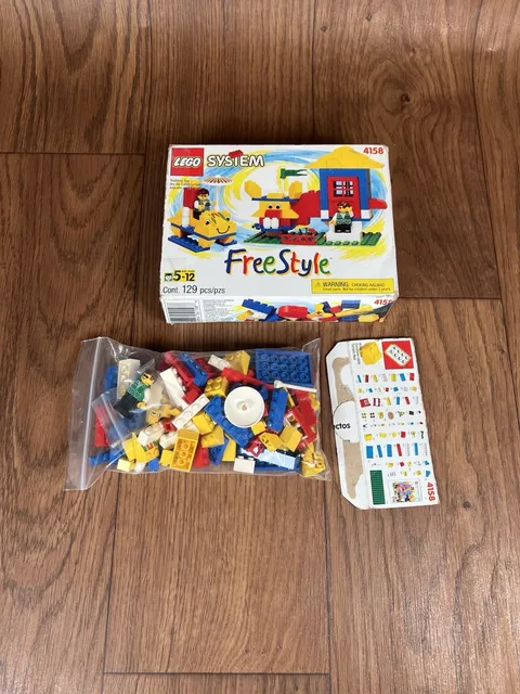 Vintage Lego Free Style Set 4158 In Box From 1997 129 Pieces