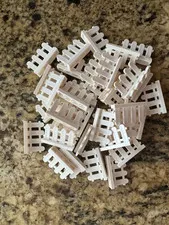 Lego White Picket Fence 1x4x2 (50 Count) NEW