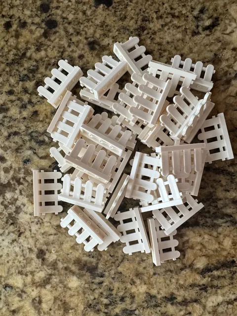 Lego White Picket Fence 1x4x2 (50 Count) NEW