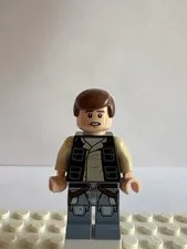 LEGO Star Wars Han Solo Minifigure Dark Blue Pants Brown Vest Tan Shirt