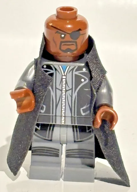 NEW Marvel Nick Fury with Trench Coat Custom Lego Minifigure Avengers