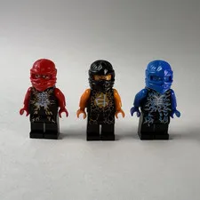 LEGO NINJAGO Minifigure Lot of 3 Elemental Airjutzu Ninjas Cole Kai and Jay