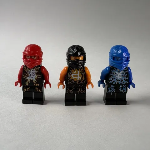 LEGO NINJAGO Minifigure Lot of 3 Elemental Airjutzu Ninjas Cole Kai and Jay