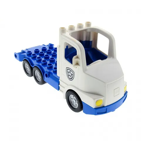 1x LEGO Duplo Vehicle Truck White Blue Police 5680 4610615 87700c04pb01