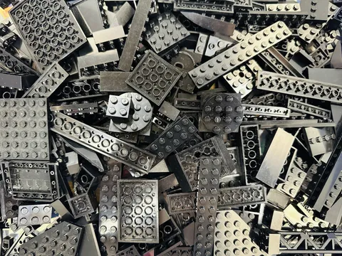 Lot Of 2 Pounds Lbs Lego Random Black Parts Pieces Bricks Sorted Toy