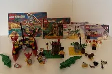 Lego Pirates Islanders Crocodiles 6256, 6247, 6246, 1464 W/Instructions Vintage