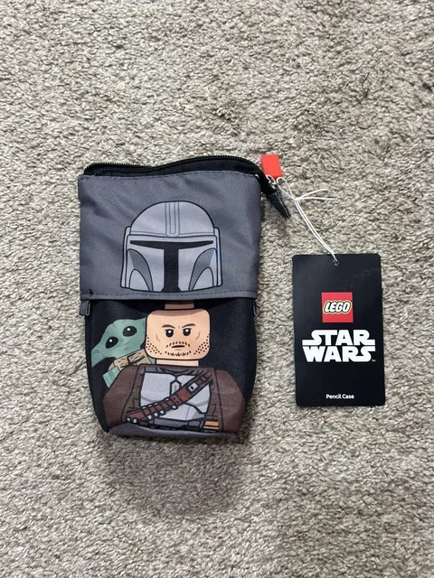 LEGO Star Wars The Mandalorian Carrying Case Gray/Black Zipper Closure