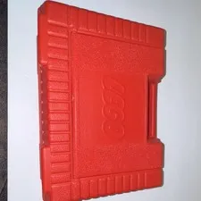 Vintage 1980s LEGO Red Hard Plastic Carrying Storage Case With Handle