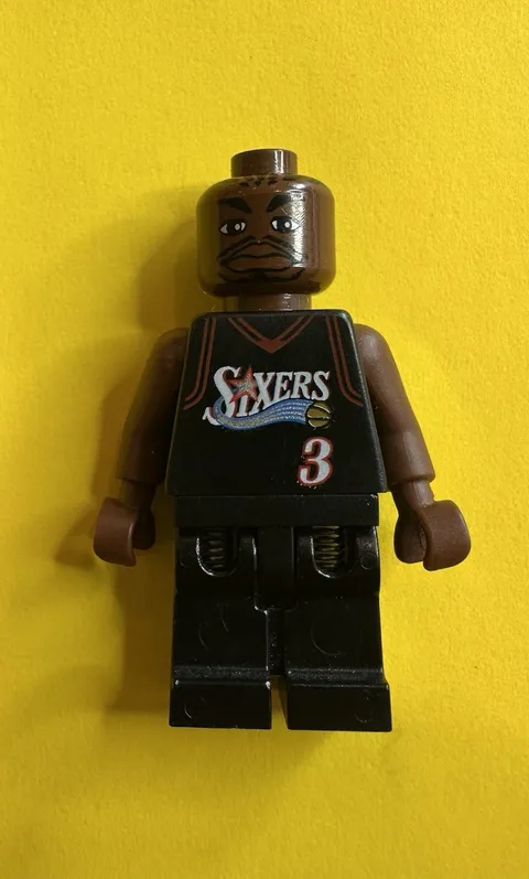 LEGO Allen Iverson Minifigure #3 3564 NBA Philadelphia 76ers CMF Rare 1711