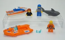 LEGO 60011 & 60012 City Surfer Rescue & 4x4 & Diving Boat Minifigures Parts Lot