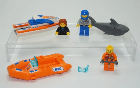 LEGO 60011 & 60012 City Surfer Rescue & 4x4 & Diving Boat Minifigures Parts Lot