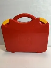 Lego Red Carrying Case Hard Plastic Latching Storage Box with Dividers