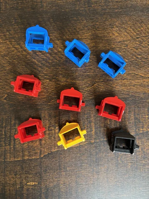 Lego Horse Saddles Lot All Clips Good Yellow Red Blue Black