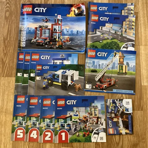 Lego Lot Of Random City Manuals/ Instructions