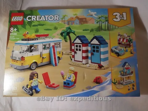 BRAND NEW LEGO SET 31138 CREATOR 3-IN-1 BEACH CAMPER VAN - 556 PIECES