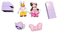 LEGO DUPLO Purple Lavender Brick Lot Minnie Mouse Bow Daisy Duck Figure Tea Pot