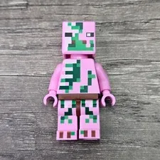 LEGO minifigure Zombie Pigman min021 Minecraft pixelated pink