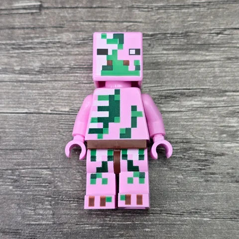 LEGO minifigure Zombie Pigman min021 Minecraft pixelated pink