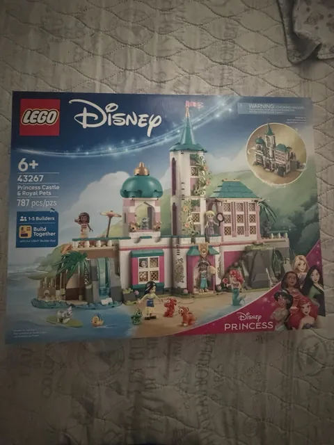 LEGO 43267 Disney Princess Castle & Royal Pets Building Toy, 787 Pcs, For 6+
