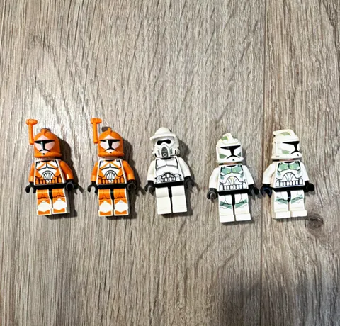 LEGO Star Wars Phase 1 Clone Trooper Minifigure Lot of 5