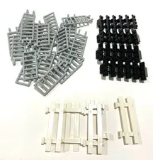 LEGO Bulk Fence 6079, Stairs 30134, ladder/fence with clips 6020