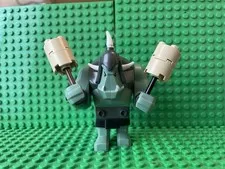 LEGO Castle Troll - Sand Green w Pearl Dark Grey Armor, 5 Horns - cas363 - USED