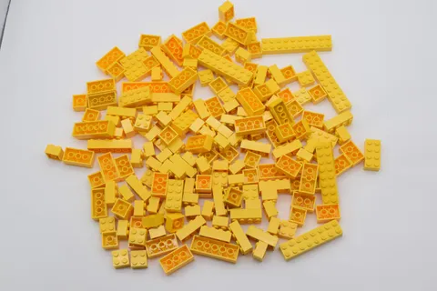 Genuine LEGO Yellow Bricks Lot 11.7 oz Pre Sorted 2x2 2x4 2x6 2x8 Bulk
