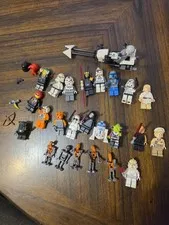 Lego Lot Of 20+ Mini Star Wars Mini-figures Jango Fett,Luke, R2d2+