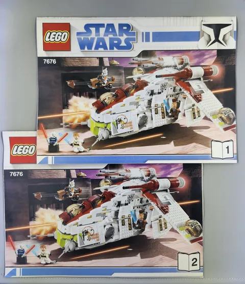 LEGO Star Wars The Clone Wars Republic Attack Gunship (7676) Manuals Only
