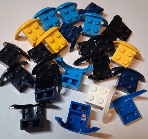 B-1 Lego Lot 23 Assorted Color Mudguard 2 Type 50745 98282 10224