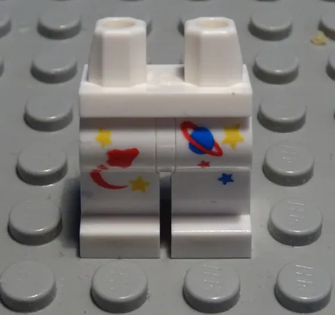Lego figure accessories legs pants white with decor