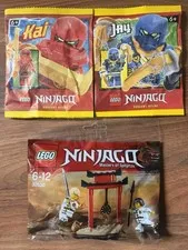 LEGO NINJAGO Polybag Lot of 3 SEALED Sets (5 Minifigures) Climber Jay & Wu Cru