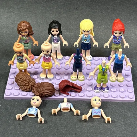 Lego Friends Mini Dolls Wave 1 & 2 LOT Head Body Hair Minifigs
