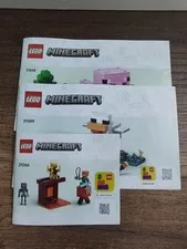 LEGO Minecraft Manuals Instructions Booklets Lot Of 3 (Just Books No Pieces)