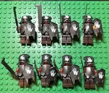 Lego Lord of Rings Uruk-Hai X8 RARE Saruman Hand Print Minifigure 9476 10237