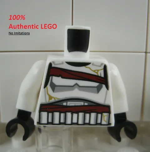 LEGO NEW White Night Trooper Torso (1x) 6508211 Minifigure Part 76382
