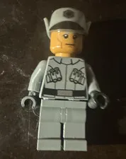 LEGO Minifigure Gray Outfit w/ White Cap Plastic Character Figure