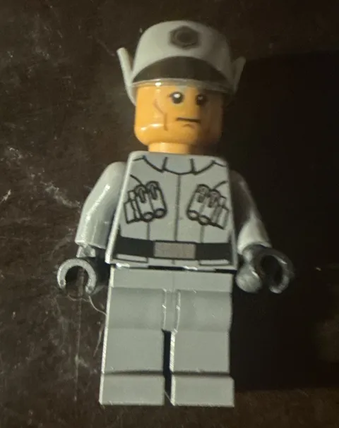 LEGO Minifigure Gray Outfit w/ White Cap Plastic Character Figure