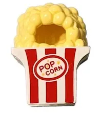NEW LEGO® Minifigure Headgear Head Cover Costume Mask Popcorn Box Red Stripe