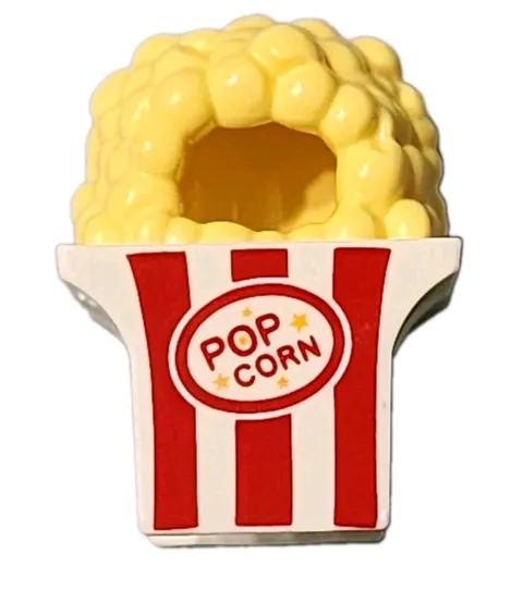 NEW LEGO® Minifigure Headgear Head Cover Costume Mask Popcorn Box Red Stripe
